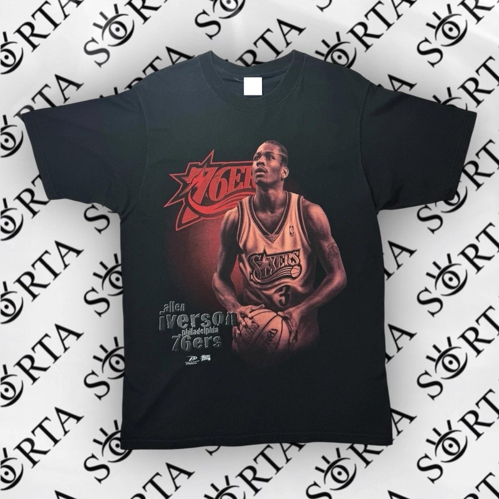 Vtg 90S Nba Allen Iverson Philadelphia 76Ers Pro Player Basketball Shirt